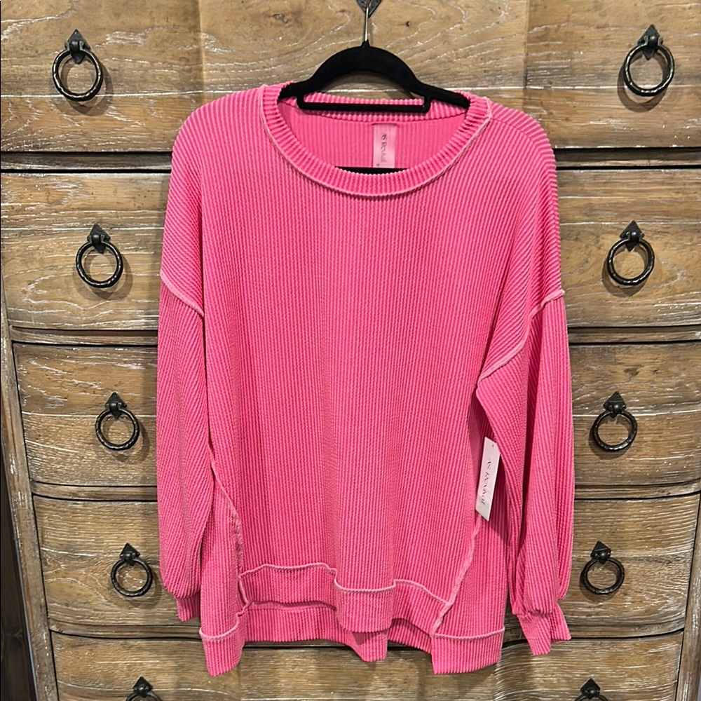 Altar'd State Pink Ribbed Sweater